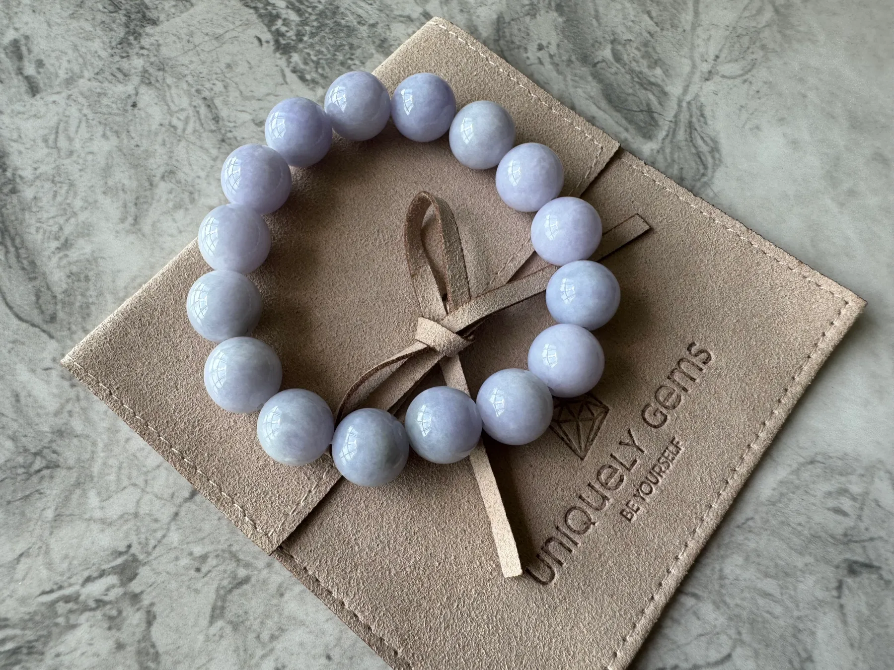 Burmese Type A Lavender Jade Bracelet | 13 mm | Rare