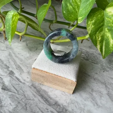 RARE !! BAGUE EN JADE DE MYANMAR : 16,69 CARATS ; 23.7 mm ★★ p474.129T