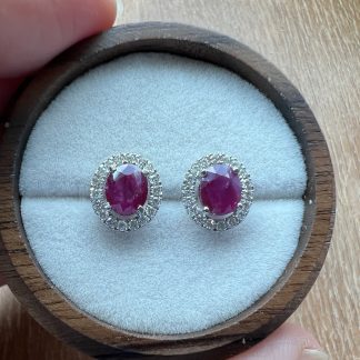 Unheated Ruby Earrings