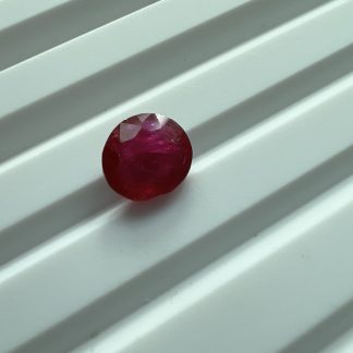 Vivid red unheated ruby