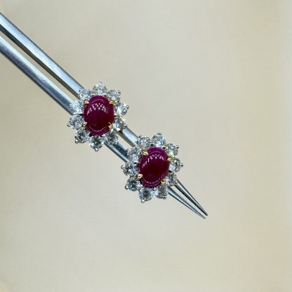 Unheated Ruby Earrings