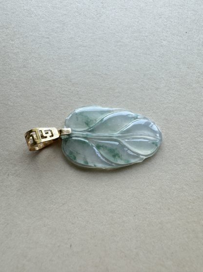 Type A Jadeite Leaf Pendant