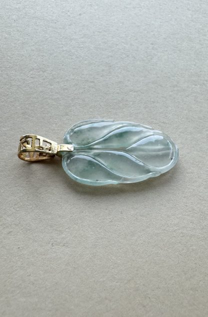 Type A Jadeite Leaf Pendant