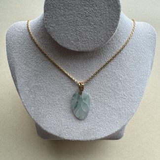 Type A Jadeite Leaf Pendant